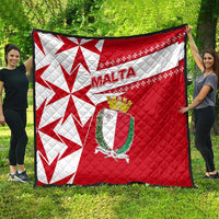 Malta Quilt with Red White Starburst Design - Wonder Print Shop