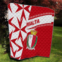 Malta Quilt with Red White Starburst Design - Wonder Print Shop
