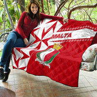 Malta Quilt with Red White Starburst Design - Wonder Print Shop