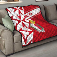 Malta Quilt with Red White Starburst Design - Wonder Print Shop