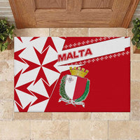 Malta Rubber Doormat with Red White Starburst Design - Wonder Print Shop