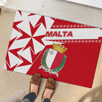 Malta Rubber Doormat with Red White Starburst Design - Wonder Print Shop