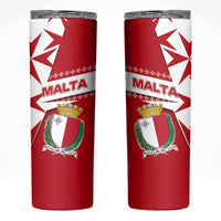 Malta Skinny Tumbler with Red White Starburst Design - Wonder Print Shop