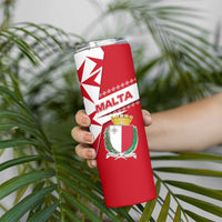 Malta Skinny Tumbler with Red White Starburst Design - Wonder Print Shop