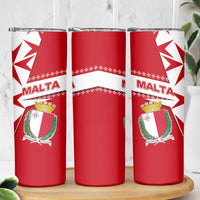Malta Skinny Tumbler with Red White Starburst Design - Wonder Print Shop