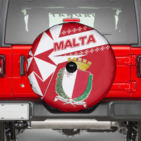 Malta Spare Tire Cover with Red White Starburst Design - Wonder Print Shop