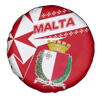 Malta Spare Tire Cover with Red White Starburst Design - Wonder Print Shop