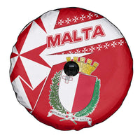 Malta Spare Tire Cover with Red White Starburst Design - Wonder Print Shop