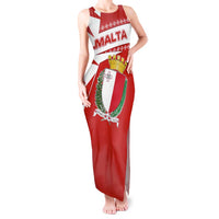 Malta Tank Maxi Dress with Red White Starburst Design - Wonder Print Shop