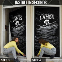 A Little Lamb in the Killer Silence Cute Serial Dog Door Cover Pet Lover