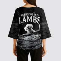 A Little Lamb in the Killer Silence Cute Serial Dog Kimono Sleeve Blouse Pet Lover