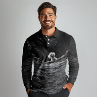 A Little Lamb in the Killer Silence Cute Serial Dog Long Sleeve Polo Shirt Pet Lover