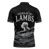A Little Lamb in the Killer Silence Cute Serial Dog Zipper Polo Shirt Pet Lover