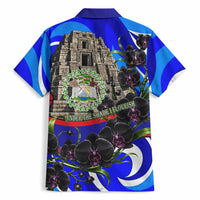 Belize Independence Day 1981 Hawaiian Shirt Toucan Mayan Pyramid Black Orchid Patriotic