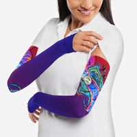 Belize Independence Day September 21 Arm Sleeves Vibrant Tropical Sea Turtle Patriotic