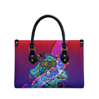 Belize Independence Day September 21 Leather Bag Vibrant Tropical Sea Turtle Patriotic