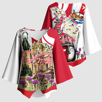 Malta Independence Day Kimono Sleeve Blouse Maltese Flag Cross Knight Born By The Sea