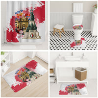 Malta Independence Day Bathroom Set Maltese Flag Monument Coat Of Arms Halftone