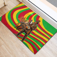 Mali Independence Day Rubber Doormat West African Kora Musician Cultural