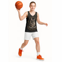 Maine Coon Cat Gentle Giant Basketball Jersey Royal Feline Vintage Gold Damask Portrait