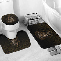 Maine Coon Cat Gentle Giant Bathroom Set Royal Feline Vintage Gold Damask Portrait