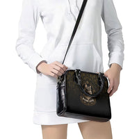 Maine Coon Cat Gentle Giant Shoulder Handbag Royal Feline Vintage Gold Damask Portrait