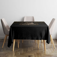 Maine Coon Cat Gentle Giant Tablecloth Royal Feline Vintage Gold Damask Portrait