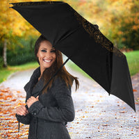 Maine Coon Cat Gentle Giant Umbrella Royal Feline Vintage Gold Damask Portrait