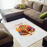 Ganesh Chaturthi Lord Ganesha Area Rug Traditional Hindu Elephant God Mandala Art Spiritual