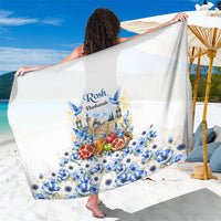Rosh Hashanah Jewish New Year Sarong Watercolor Floral Apples Honey - Shofar Jewish Holiday