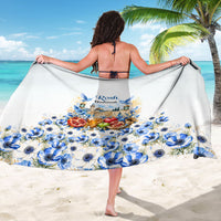 Rosh Hashanah Jewish New Year Sarong Watercolor Floral Apples Honey - Shofar Jewish Holiday
