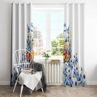 Rosh Hashanah Jewish New Year Window Curtain Watercolor Floral Apples Honey - Shofar Jewish Holiday