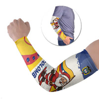 Colombia Christmas Arm Sleeves with Santa Skiing Colombian Flag and Holiday Ornament - Wonder Print Shop