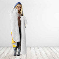 Colombia Christmas Hooded Blanket with Santa Skiing Colombian Flag and Holiday Ornament - Wonder Print Shop