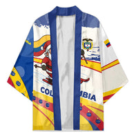 Colombia Christmas Kimono with Santa Skiing Colombian Flag and Holiday Ornament - Wonder Print Shop
