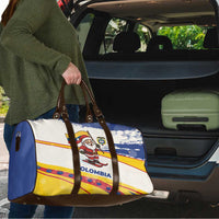 Colombia Christmas Travel Bag with Santa Skiing Colombian Flag and Holiday Ornament - Wonder Print Shop