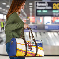 Colombia Christmas Travel Bag with Santa Skiing Colombian Flag and Holiday Ornament - Wonder Print Shop