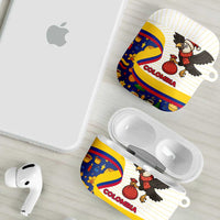 Colombia Christmas AirPods Case with Santa Condor Gift Bag and Holiday Food Pattern - Wonder Print Shop