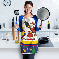 Colombia Christmas Apron with Santa Condor Gift Bag and Holiday Food Pattern - Wonder Print Shop