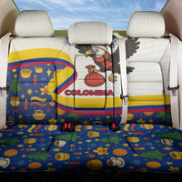 Colombia Christmas Back Car Seat Cover with Santa Condor Gift Bag and Holiday Food Pattern - Wonder Print Shop