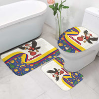 Colombia Christmas Bathroom Set with Santa Condor Gift Bag and Holiday Food Pattern - Wonder Print Shop