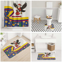Colombia Christmas Bathroom Set with Santa Condor Gift Bag and Holiday Food Pattern - Wonder Print Shop
