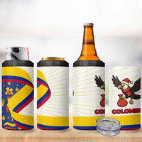 Colombia Christmas 4 in 1 Can Cooler Tumbler with Santa Condor Gift Bag and Holiday Food Pattern - Wonder Print Shop