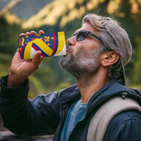 Colombia Christmas 4 in 1 Can Cooler Tumbler with Santa Condor Gift Bag and Holiday Food Pattern - Wonder Print Shop