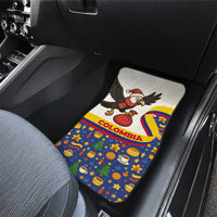Colombia Christmas Car Mats with Santa Condor Gift Bag and Holiday Food Pattern - Wonder Print Shop