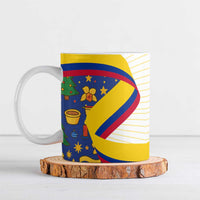 Colombia Christmas Ceramic Mug with Santa Condor Gift Bag and Holiday Food Pattern - Wonder Print Shop