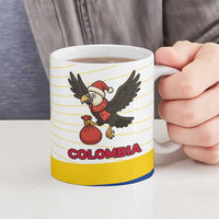 Colombia Christmas Ceramic Mug with Santa Condor Gift Bag and Holiday Food Pattern - Wonder Print Shop