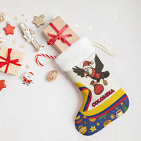 Colombia Christmas Stocking with Santa Condor Gift Bag and Holiday Food Pattern - Wonder Print Shop