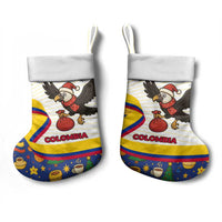Colombia Christmas Stocking with Santa Condor Gift Bag and Holiday Food Pattern - Wonder Print Shop