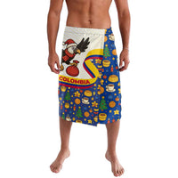 Colombia Christmas Lavalava with Santa Condor Gift Bag and Holiday Food Pattern - Wonder Print Shop